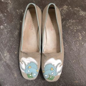 Staccato Flats, with cute cat, size 8
